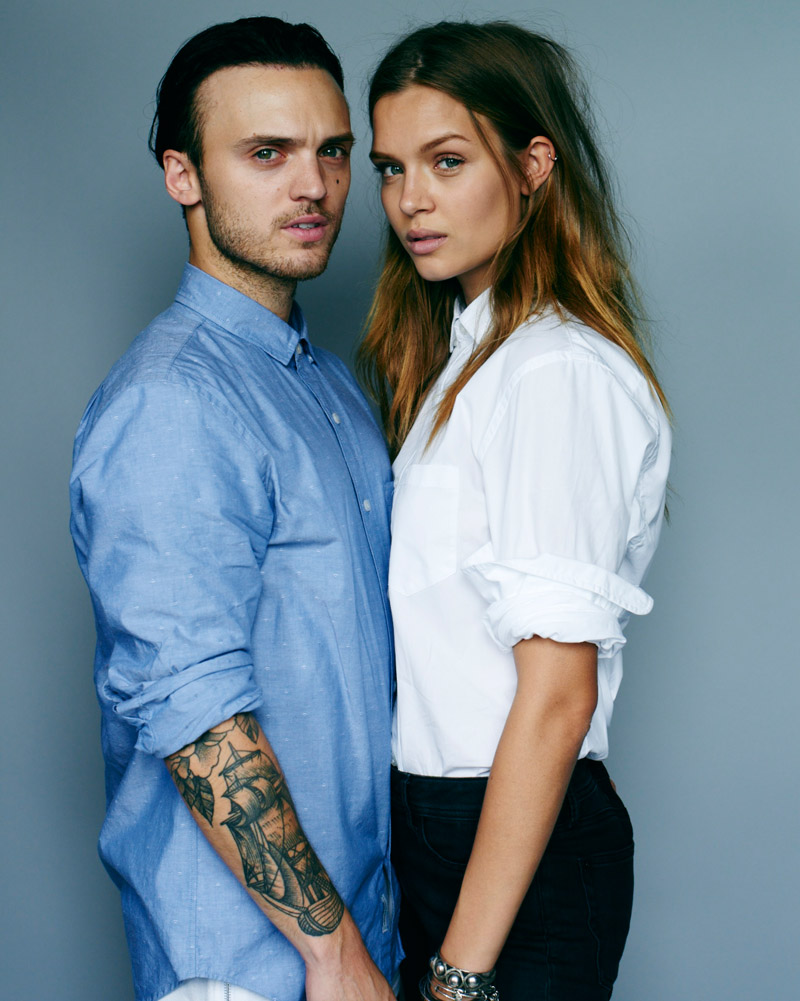 Josephine Skriver poses with boyfriend Alexander DeLeon in the advertisements