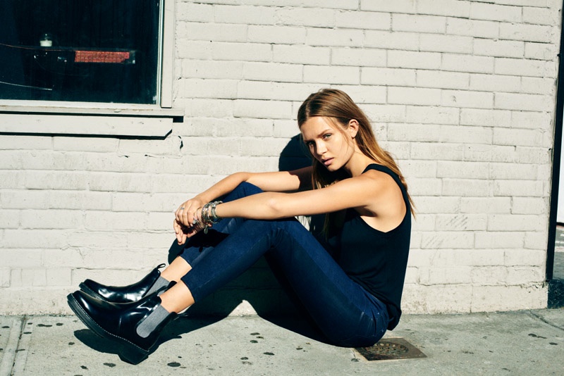 Josephine poses in New York City for the campaign