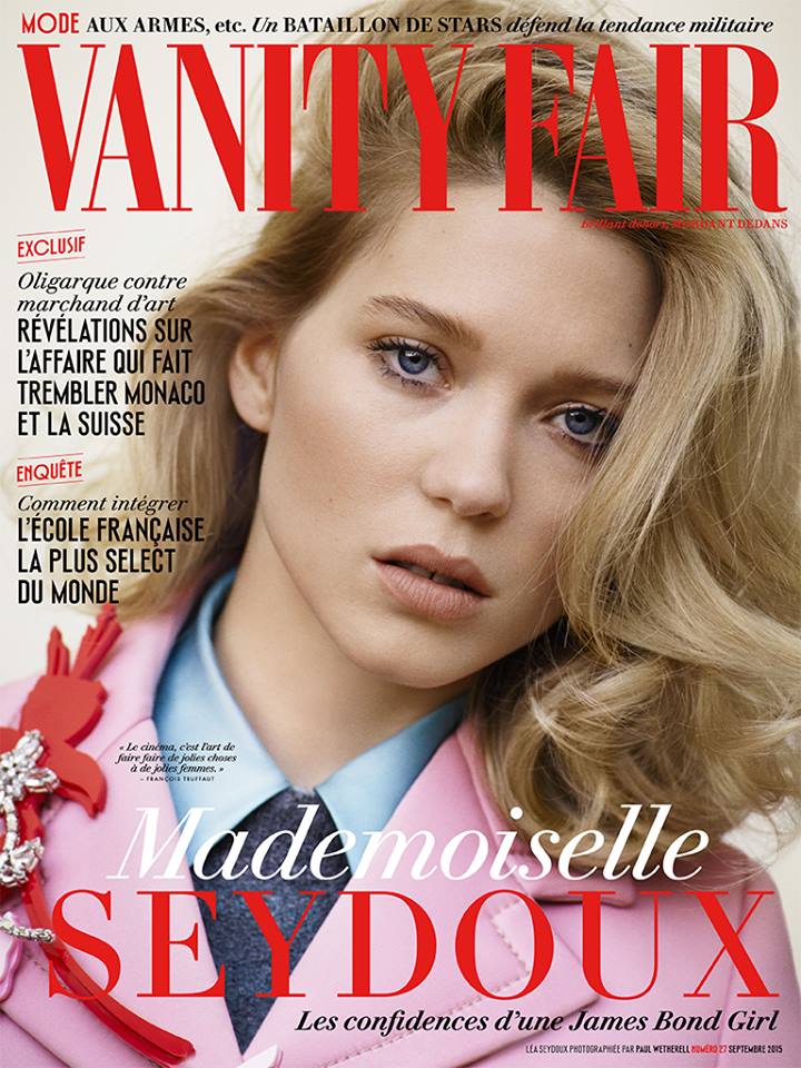 Lea Seydoux on Vanity Fair France September 2015 cover