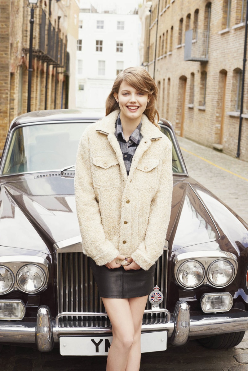 Lindsey Wixson Wears Fall Outerwear in Bergdorf Goodman Catalogue