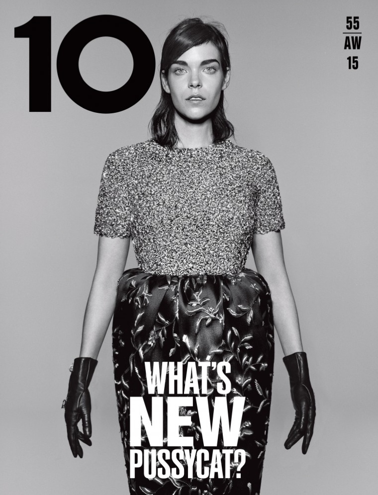 Meghan Collison for 10 Magazine F/W 2015 cover photographed by Richard Burbridge