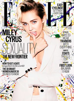Miley Cyrus Suits Up for ELLE UK Cover