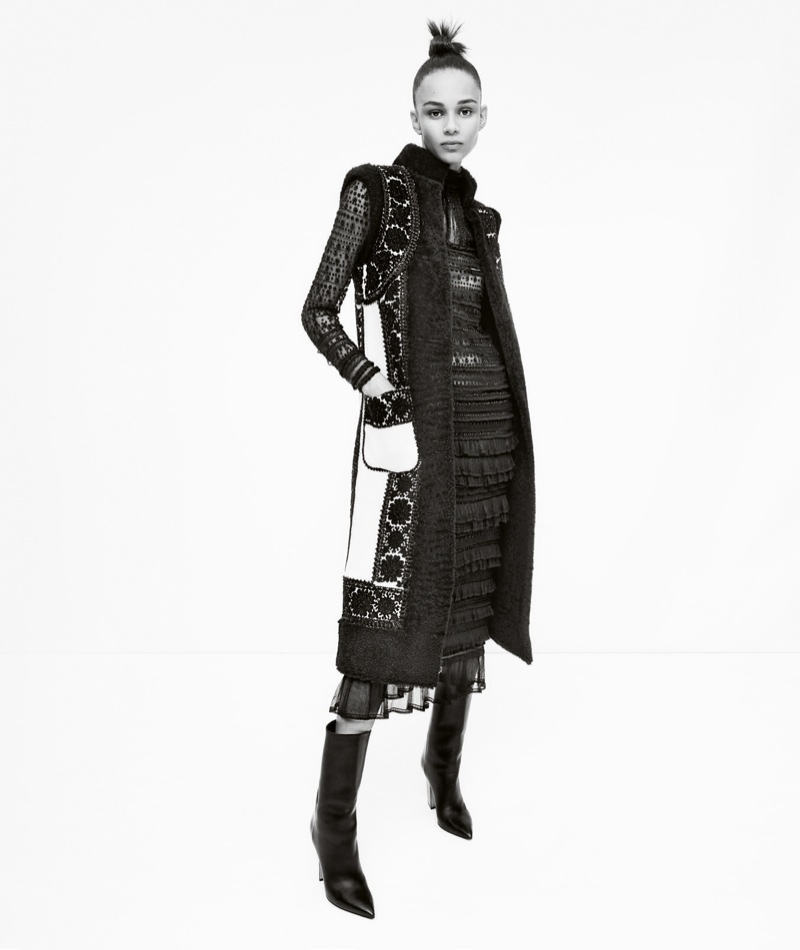 Valentino fall-winter 2015 coat, dress and boots