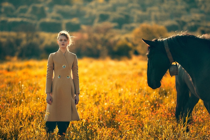 Frida Gustavsson Wears Outdoors Fashion in Editorial for ELLE Sweden