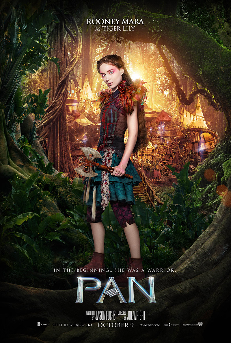 Rooney Mara as Tiger Lily on Pan poster