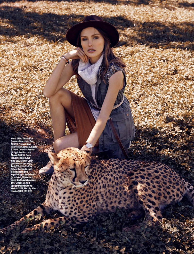 Elena Goes on a Style Safari for Cosmopolitan Australia