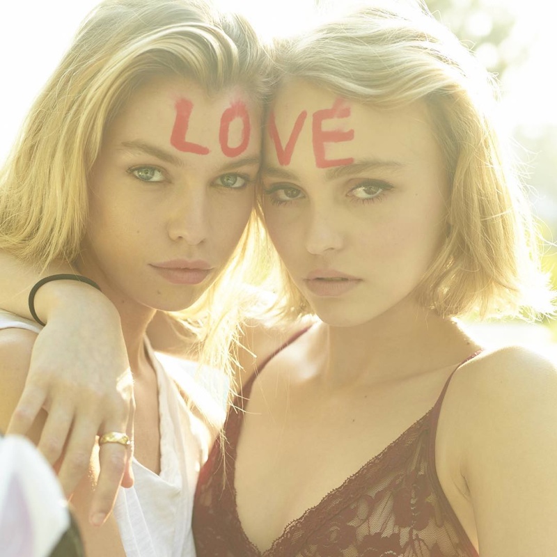 Stella Maxwell and Lily-Rose Depp for LOVE Magazine. Photo: David Mushegain