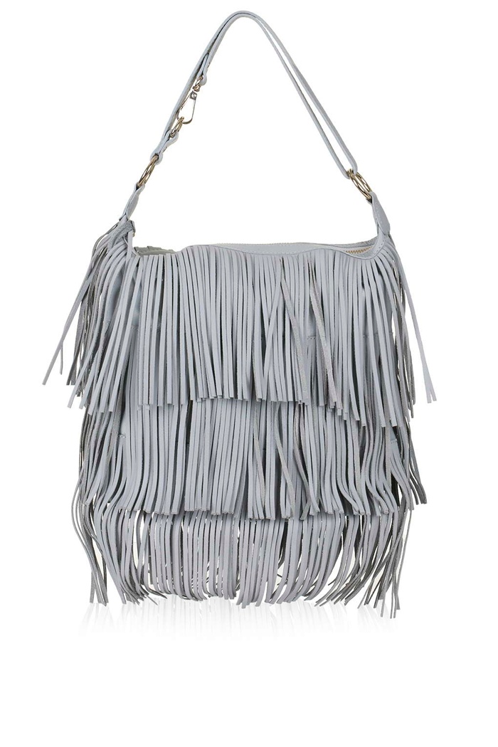 Topshop Leather Tassel Hobo Bag available for $125.00