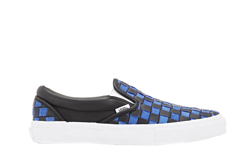 VANS x BNY Sole Series: Woven Slip-On Sneakers in Blue & Black available for $165.00