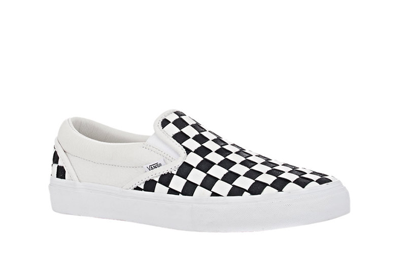 VANS x BNY Sole Series: Woven Slip-On Sneakers in White & Black available for $165.00