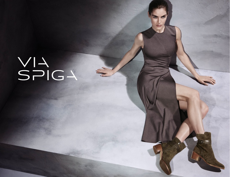 Hilary Rhoda stars in Via Spiga's fall-winter 2015 campaign