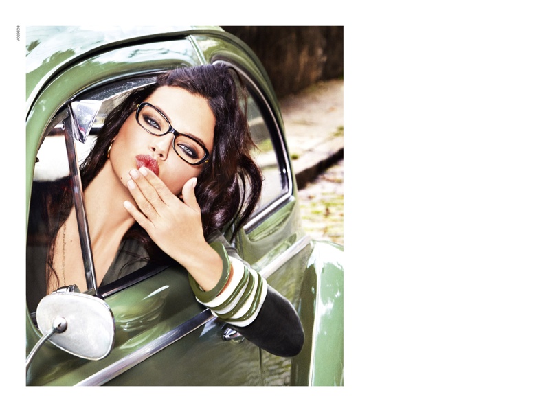 Adriana Lima stars in Vogue Eyewear's fall-winter 2015 campaign