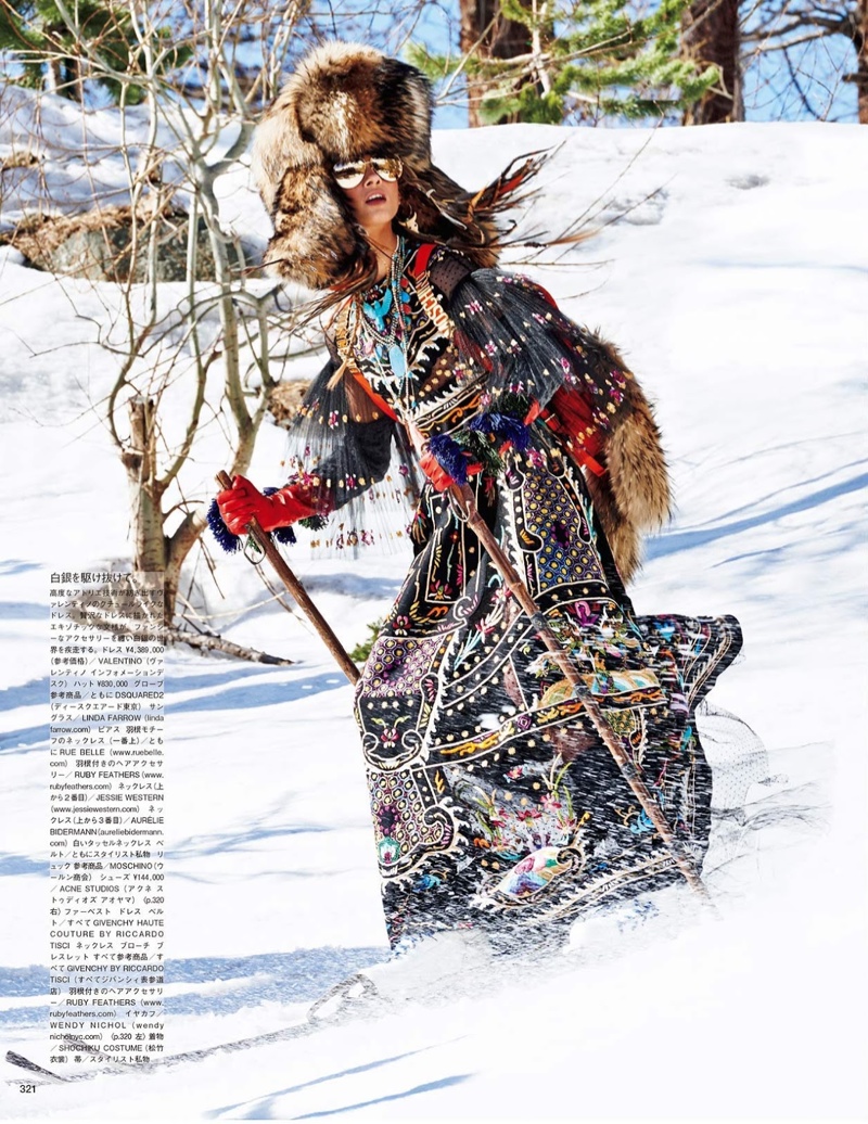 Anna Selezneva Gets Nomadic for Vogue Japan Editorial