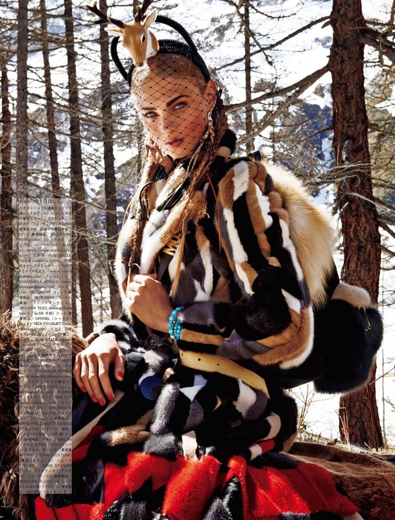 Anna Selezneva Gets Nomadic for Vogue Japan Editorial