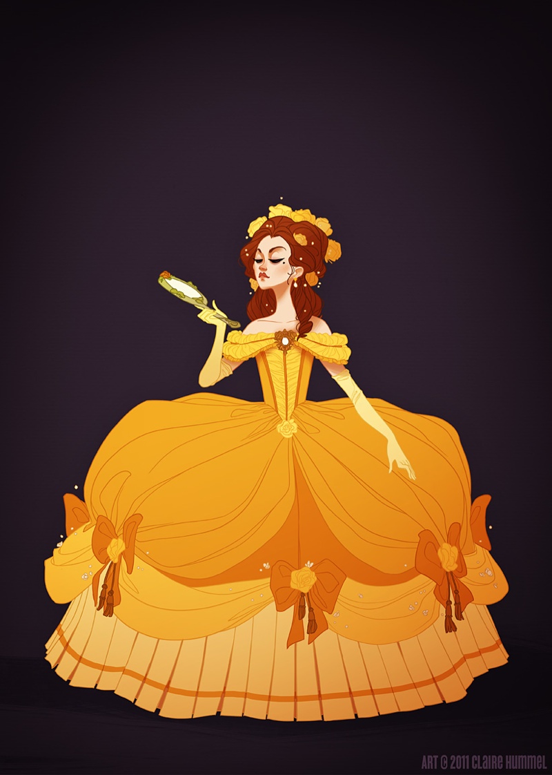 Belle from Beauty & the Beast (1770s France) . Photo: Claire Hummel