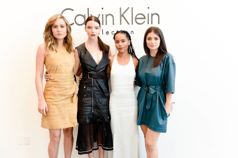 Brie Larson, Eve Hewson, Zoë Kravitz and Anya Taylor-Joy at Calvin Klein's spring-summer 2016 collection