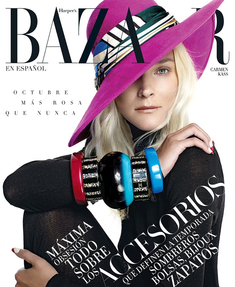 Carmen Kass on Harper's Bazaar Mexico October 2015 cover