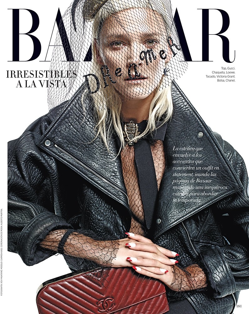 Carmen Kass on Harper's Bazaar Mexico October 2015 cover