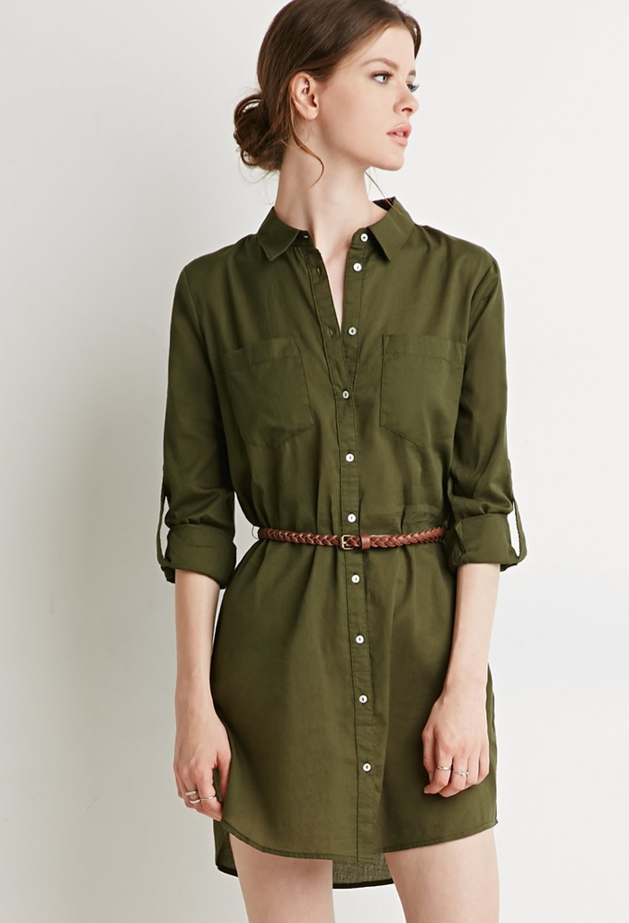 Forever 21 Belted Shirt Dress available for $22.90