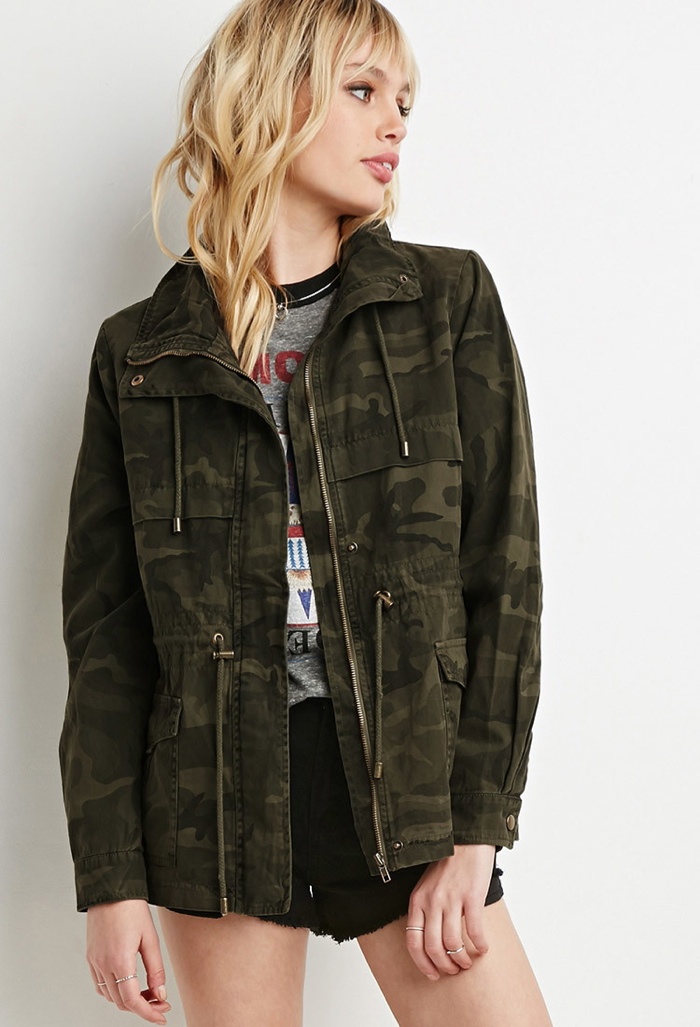 Forever 21 Camo Print Jacket available for $44.90