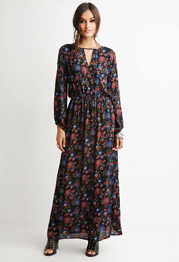 Forever 21 Cutout Front Floral Maxi Dress available for $29.90