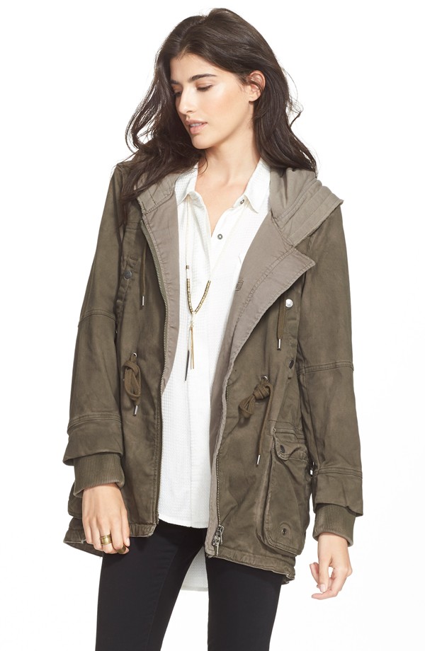 Free People Twill Hooded Parka available for $198.00