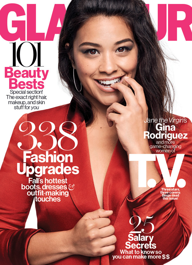 Gina Rodriguez Stars on Glamour October 2015 Cover