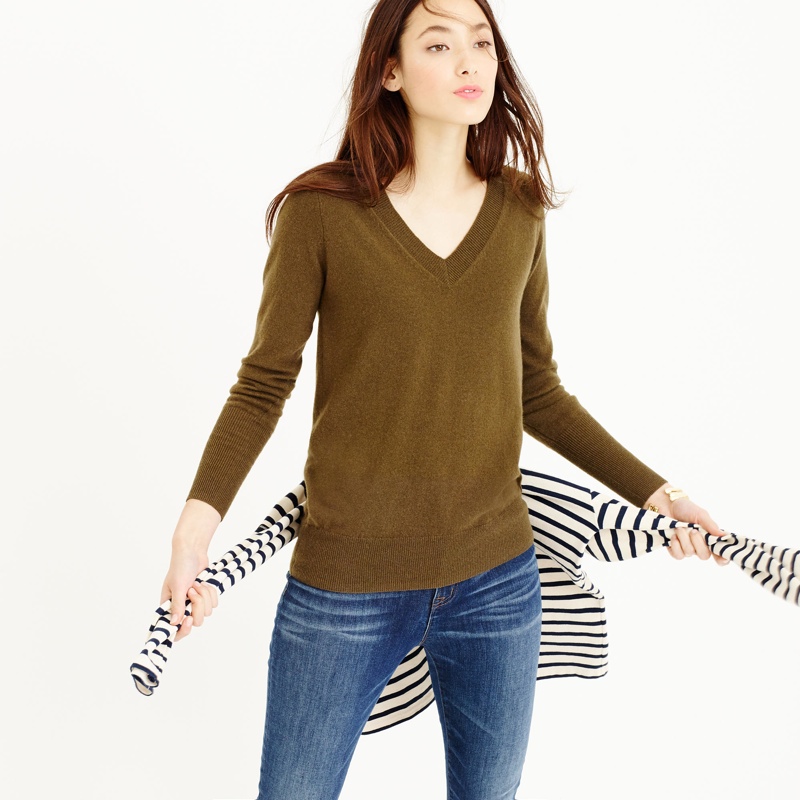 J. Crew Collection Cashmere V-Neck Sweater