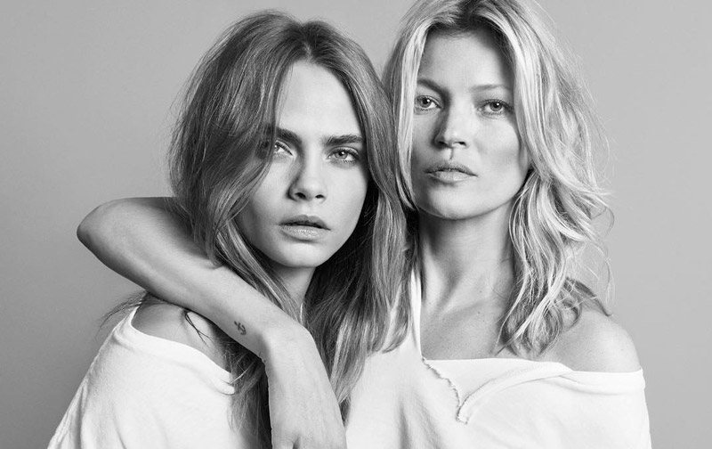 Kate Moss & Cara Delevingne Have A Sexy Pose Off