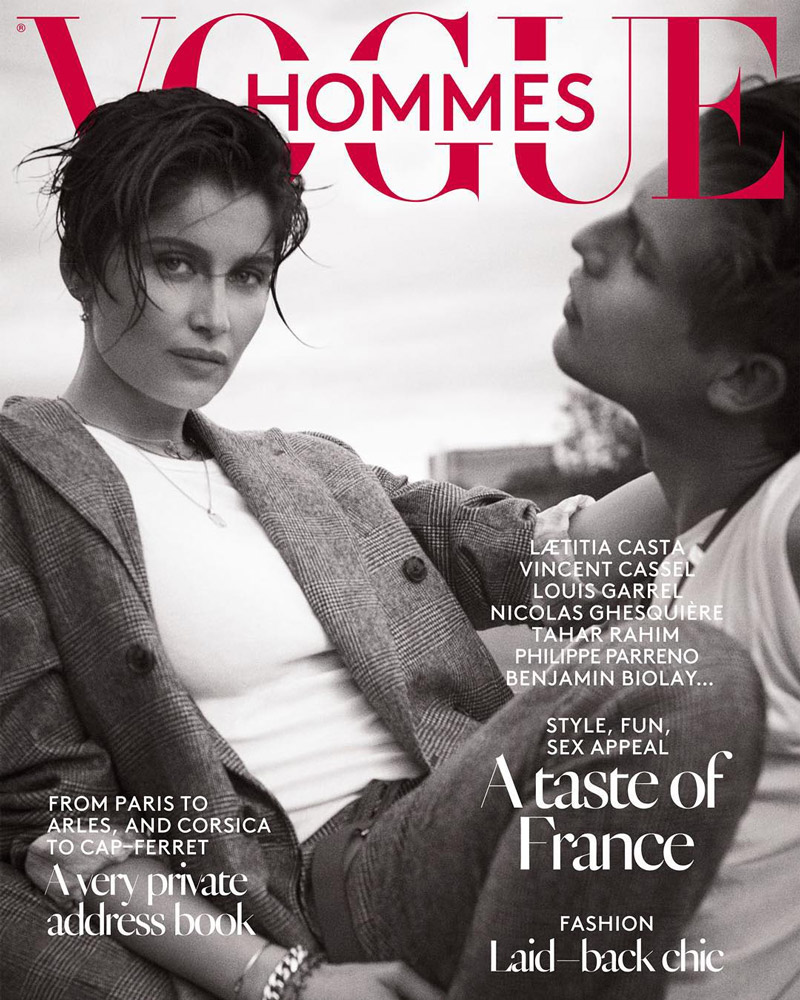 Laetitia Casta on Vogue Hommes Fall/Winter 2015 cover