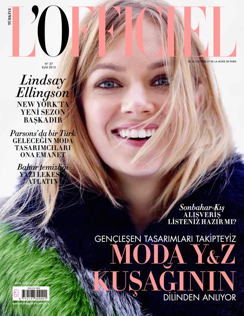Lindsay Ellingson on L'Officiel Turkey September 2015 cover