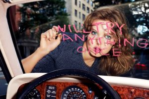 Lindsey Wixson Has a Message in Dior Lipstick Lindsey Wixson Has a Message in Dior Lipstick