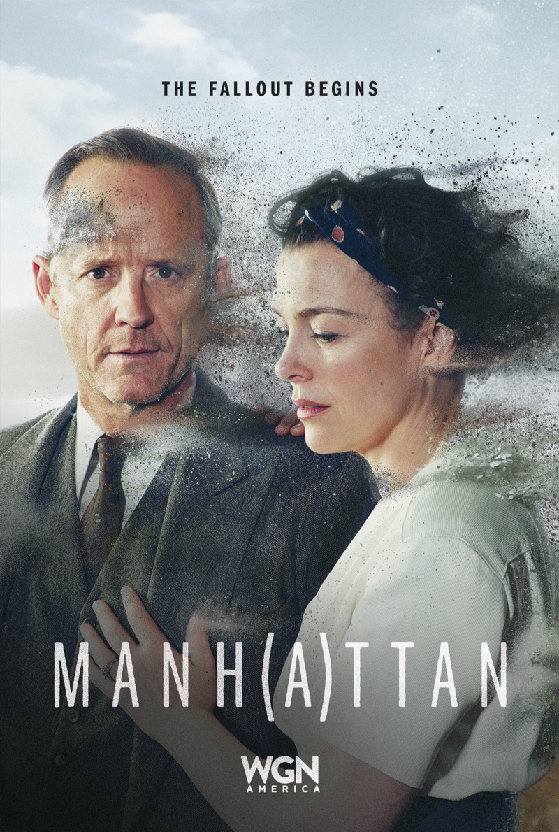 John Benjamin Hickey and Olivia Williams on Manhattan season 2 poster