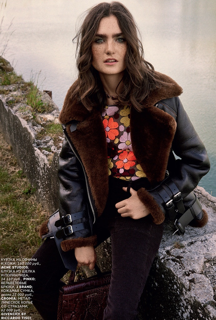 Mariia Kyianytsia Has a Seventies Flair in Editorial for Vogue Russia