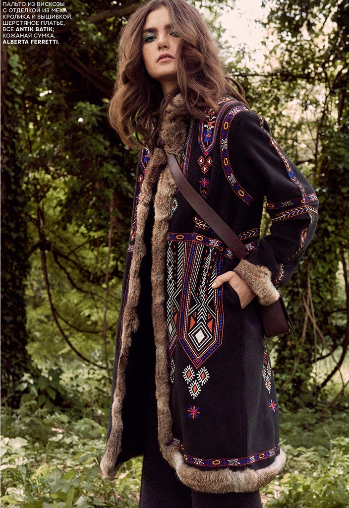 Mariia Kyianytsia Has a Seventies Flair in Editorial for Vogue Russia