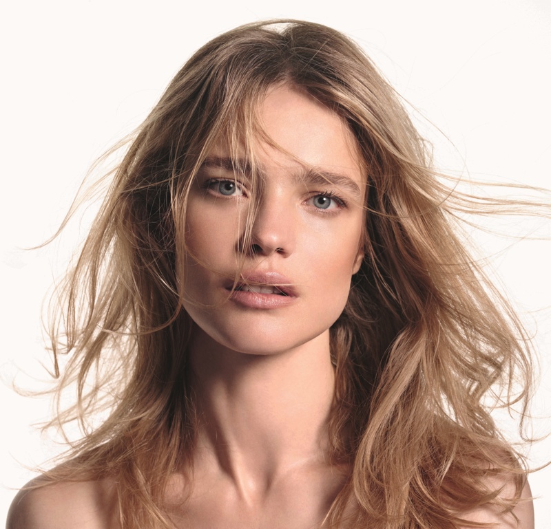 Natalia Vodianova poses in Etam Beauty campaign