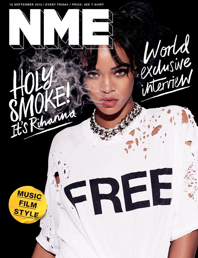 Rihanna Stars on NME Magazine September 2015 Cover