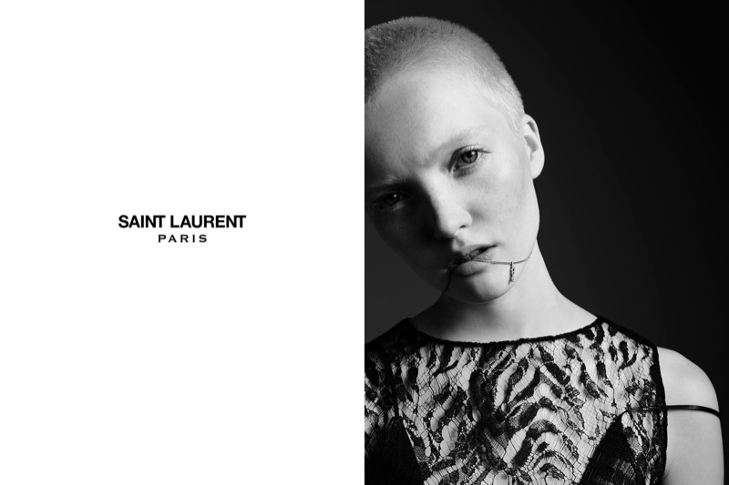 Ruth Bell Makes the Buzz Cut on Trend for Saint Laurent