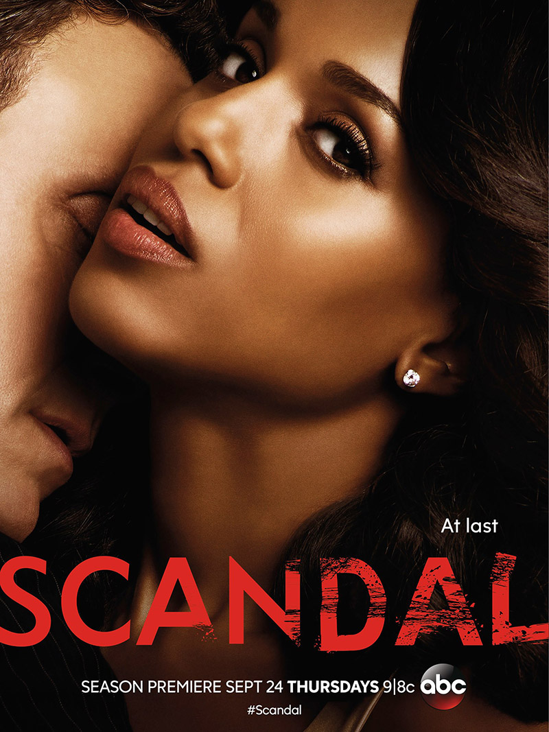 Scandal stars Kerry Washington and Tony Goldwyn get steamy on an official season 5 poster.