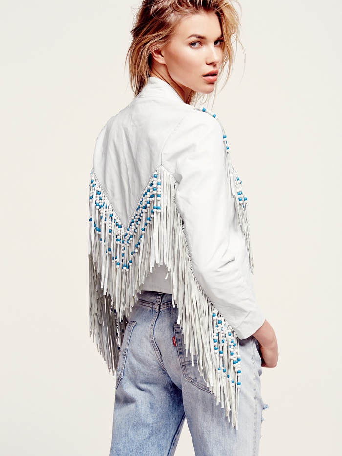 Spell Hendrix Fringe Leather Jacket available for $556.00