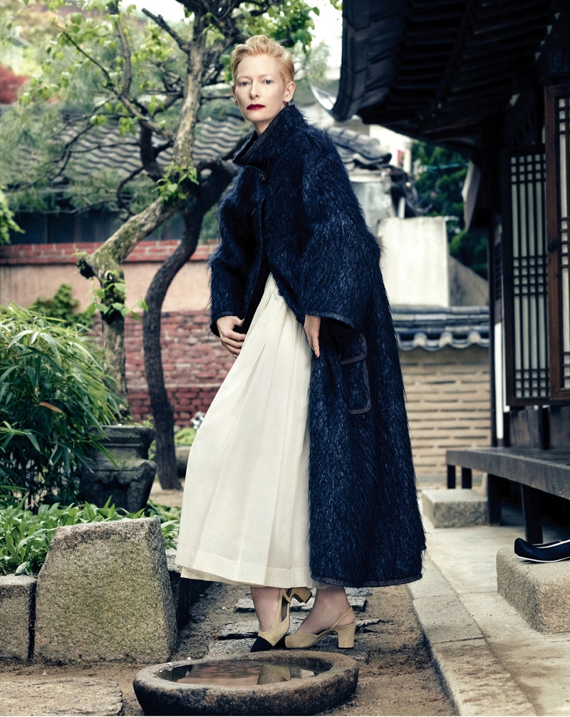 Tilda Swinton is Chanel Chic for Vogue Korea
