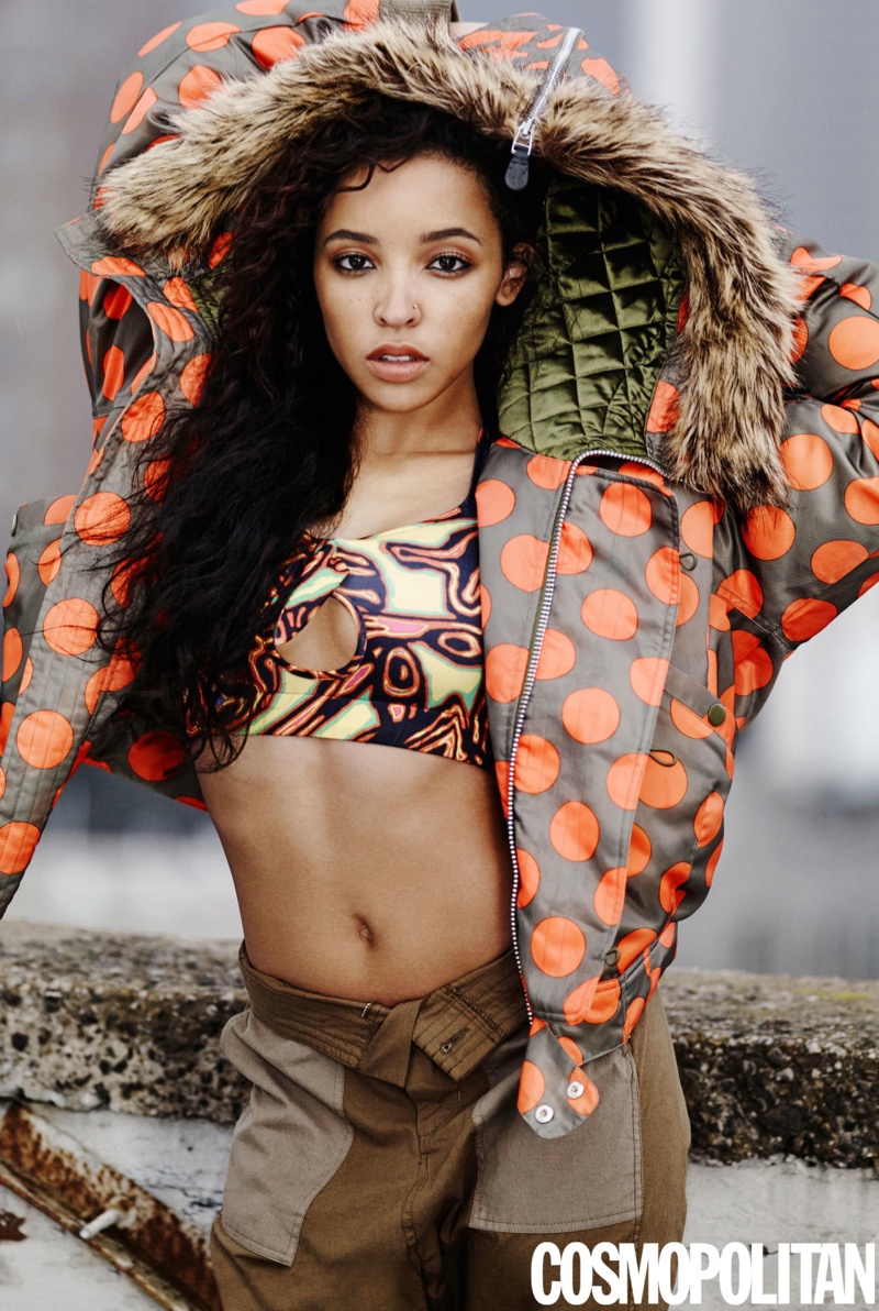 Tinashe wears Jeremy Scott x adidas for Cosmopolitan Magazine