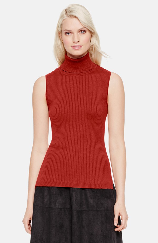 Vince Camuto Sleeveless Ribbed Turtleneck Sweater available for $79.00