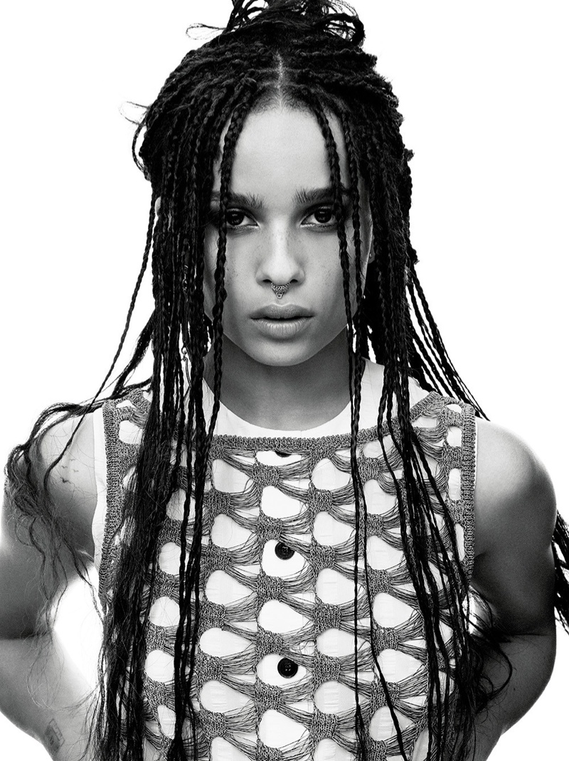 Zoe talks to the magazine about her box braids hairstyle