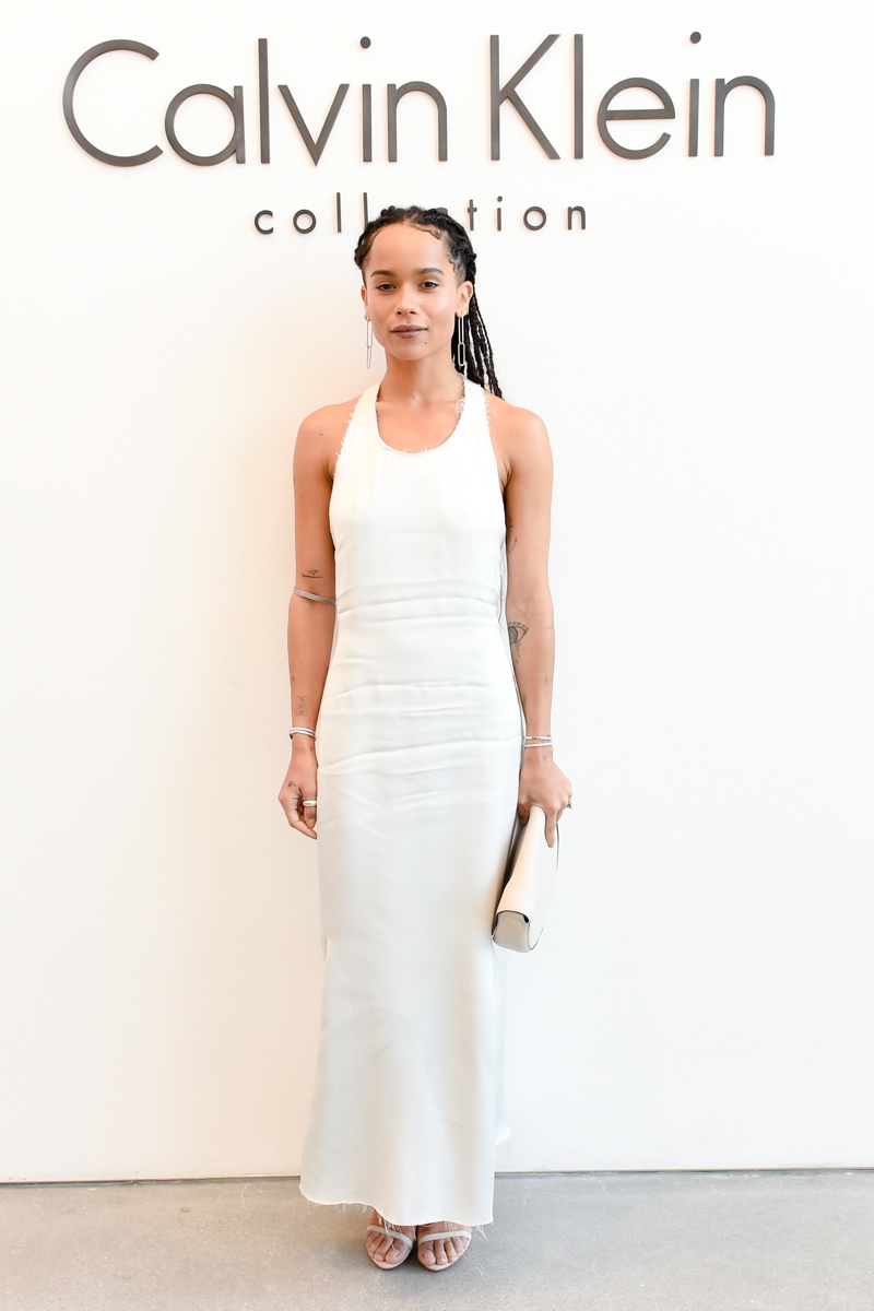 Zoe Kravitz at Calvin Klein Collection's spring-summer 2016 runway presentation