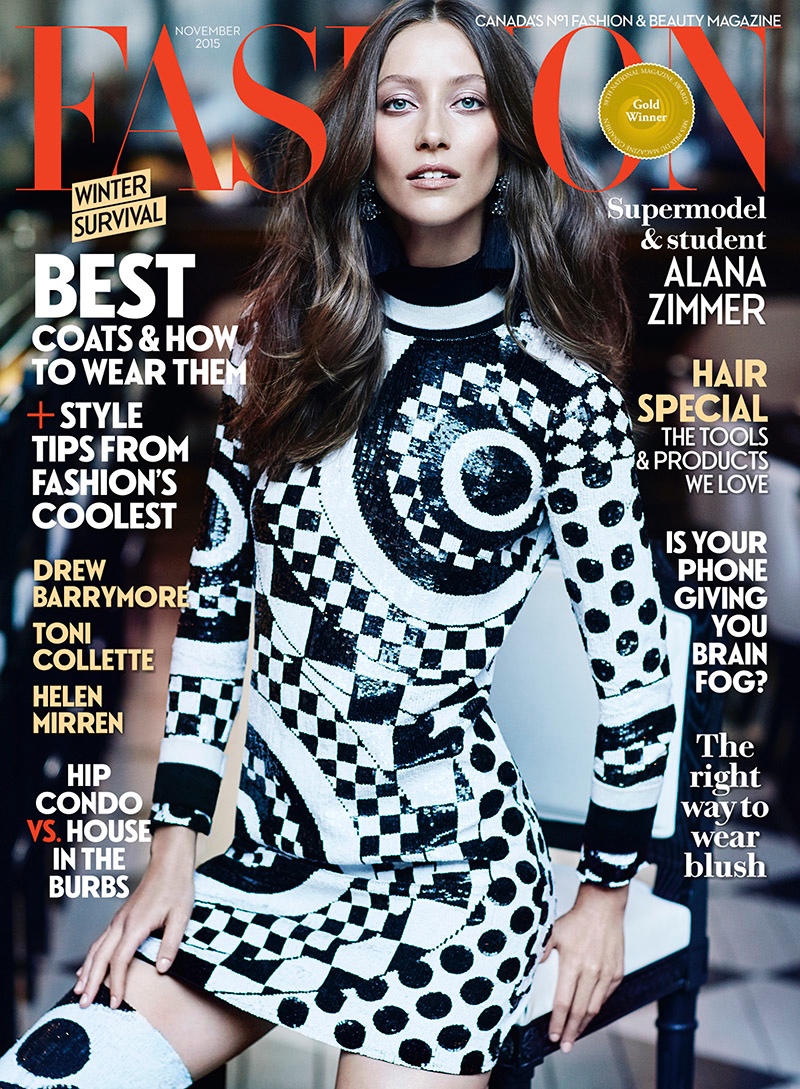 Alana Zimmer on FASHION Magazine November 2015 cover