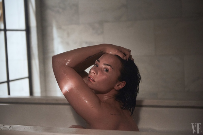 Singer Demi Lovato bares all in a nude photo shoot featured in Vanity Fair. The images were captured by Patrick Ecclesine where Demi posed with no makeup and no retouching. 