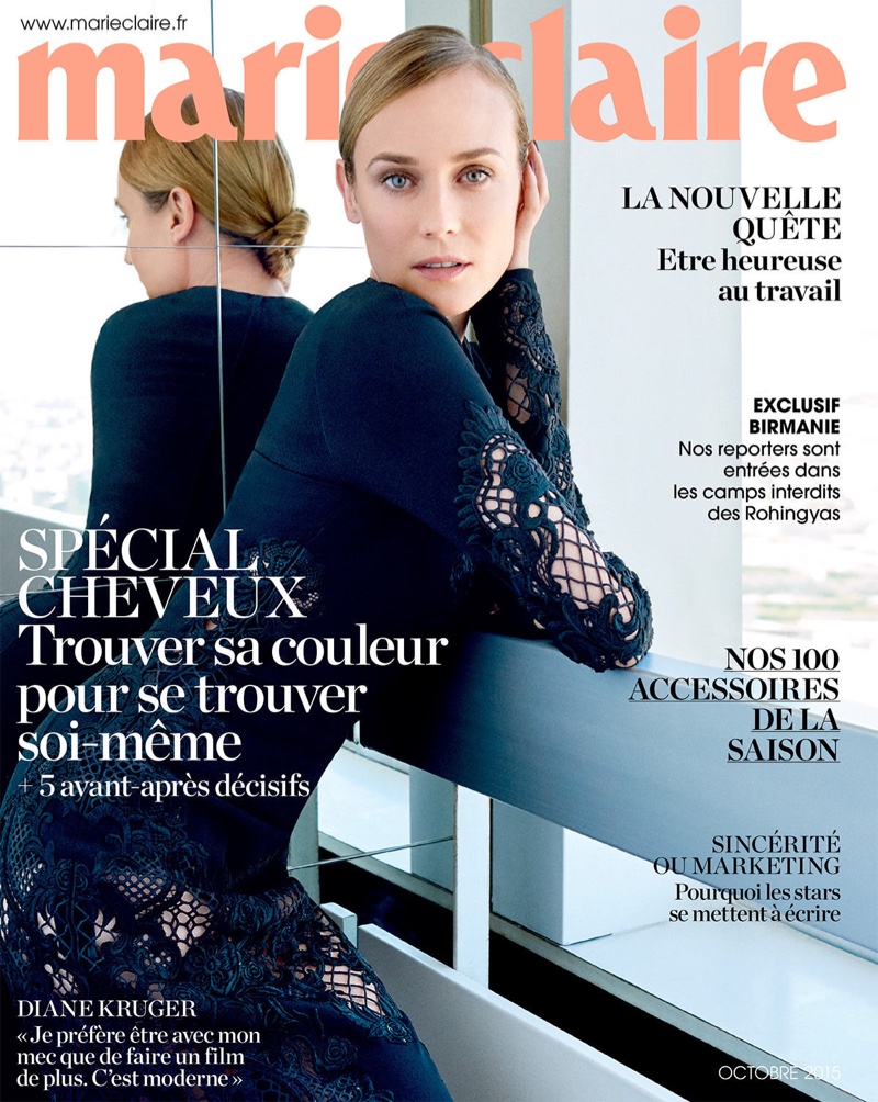 Diane Kruger on Marie Claire France October 2015 cover
