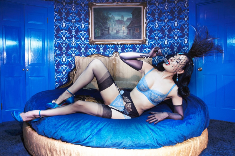 Dita turns up the heat in sexy lingerie looks