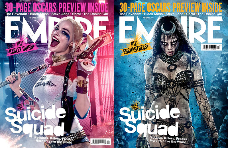 Empire gets a first look at 'Suicide Squad' with the film stars Margot Robbie and Cara Delevingne